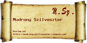 Mudrony Szilveszter névjegykártya